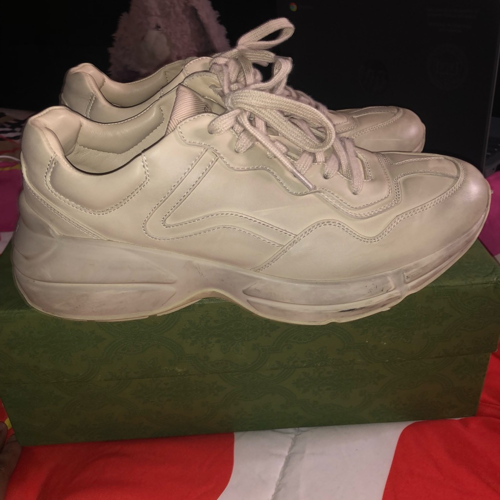 Gucci Rhyton Distressed Sneakers